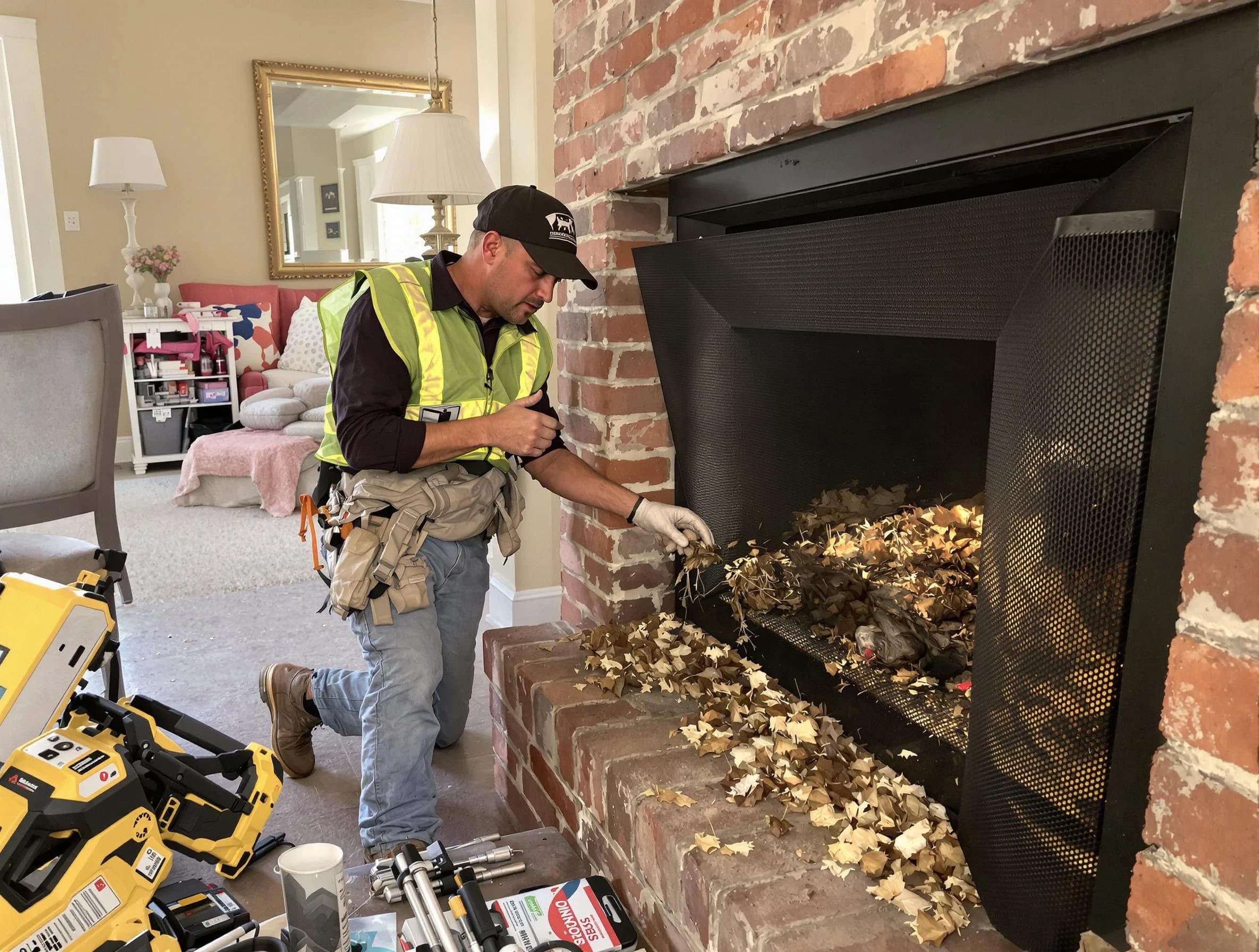 Safe screening installation by Monroe Chimney Sweep in Monroe, NJ