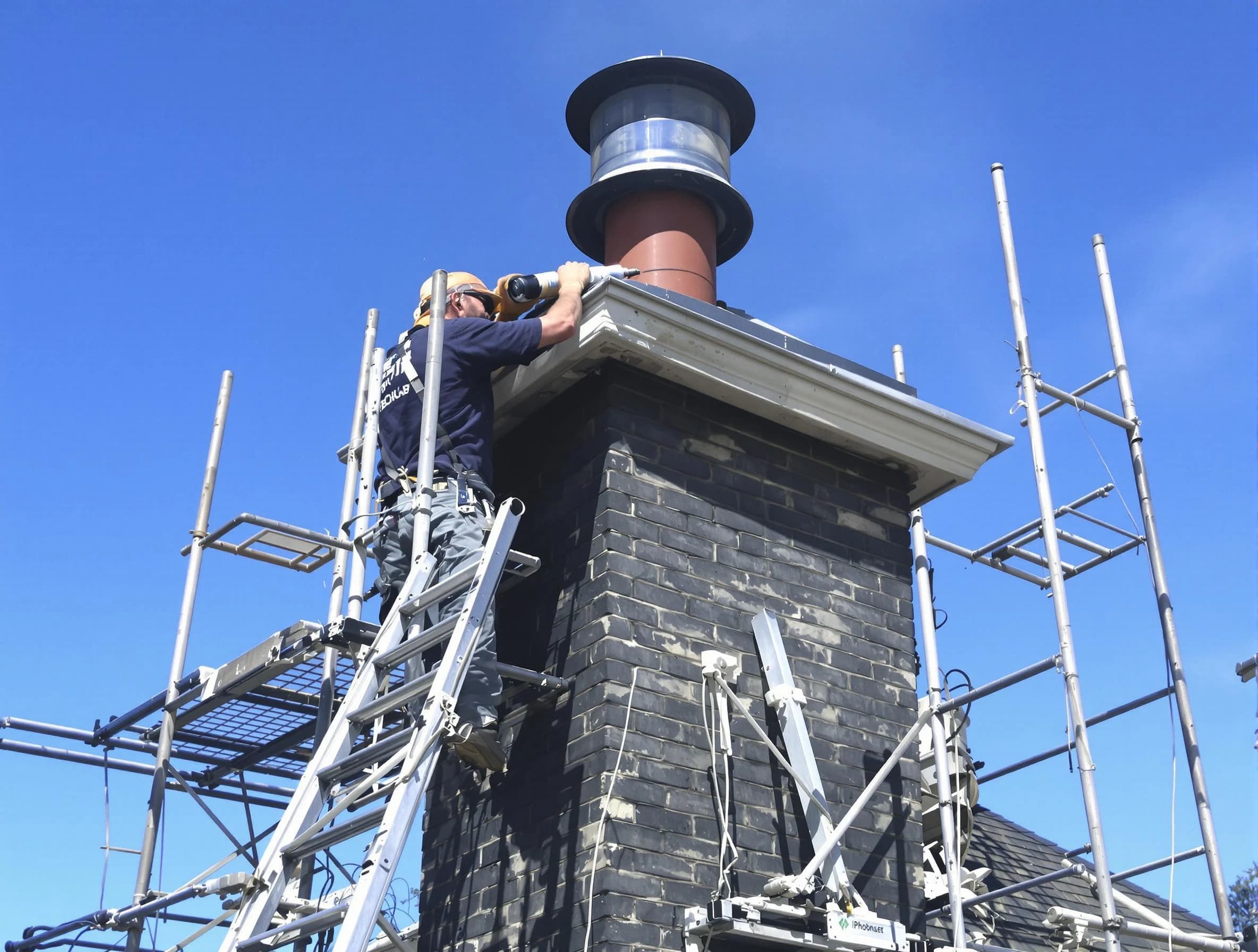 Sturdy chimney crown finished by Monroe Chimney Sweep in Monroe, NJ