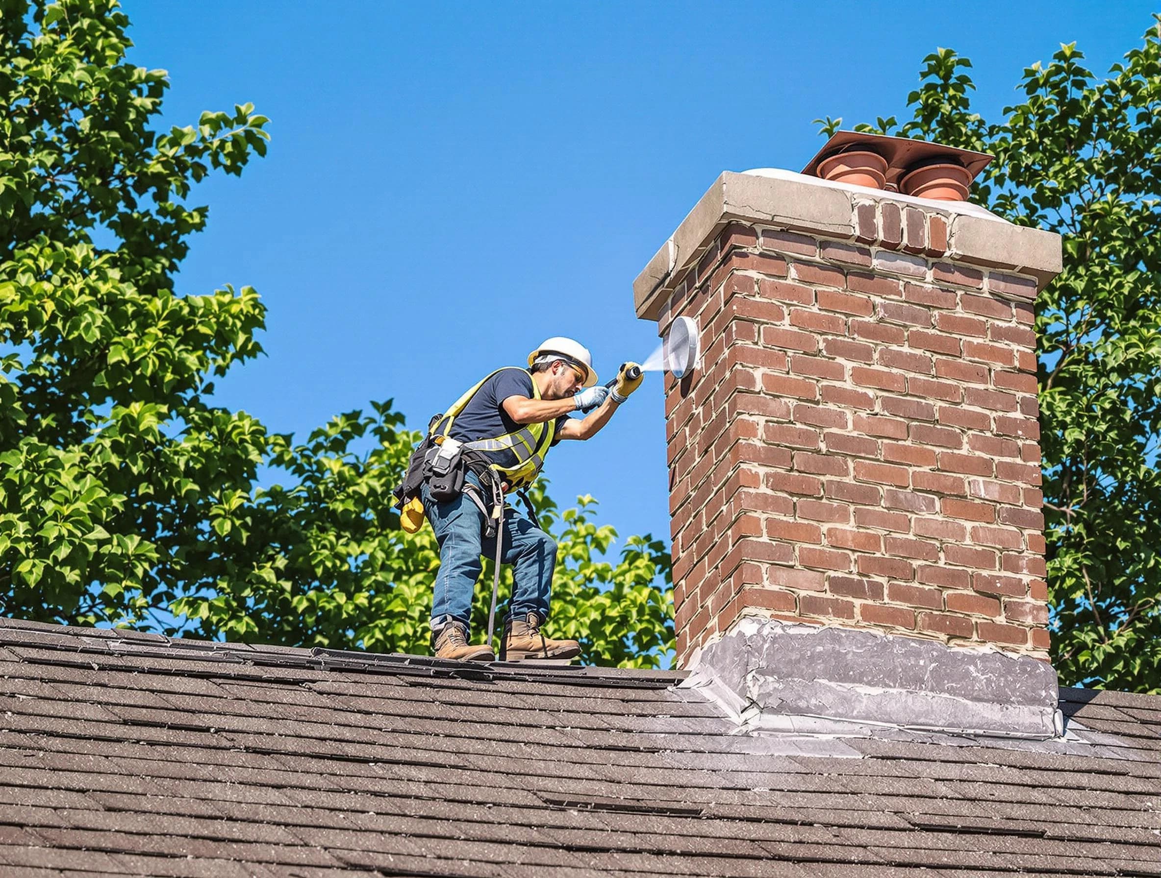 Monroe Chimney Sweep performing an inspection with advanced tools in Monroe, NJ