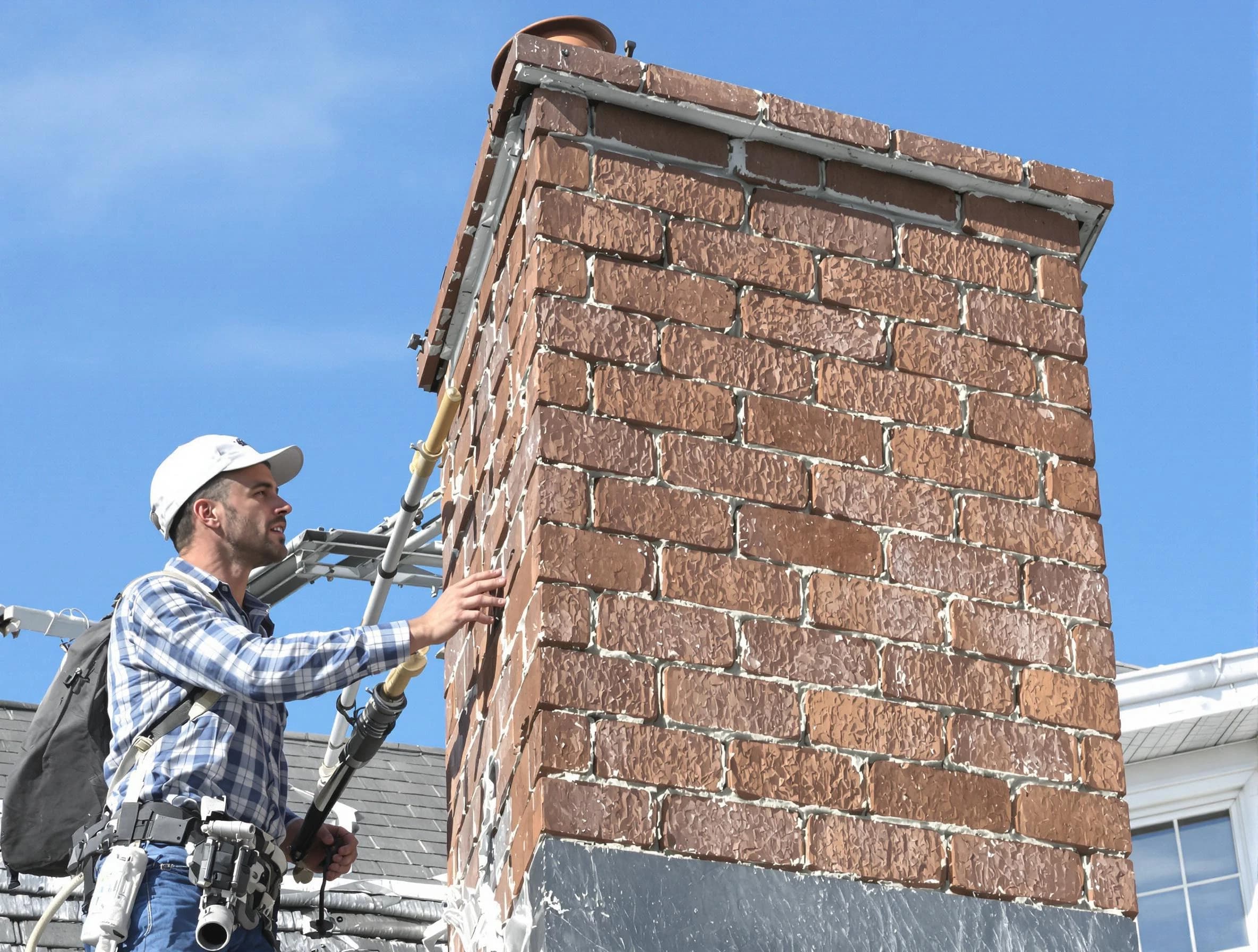 Brickwork for a chimney rebuild by Monroe Chimney Sweep in Monroe, NJ