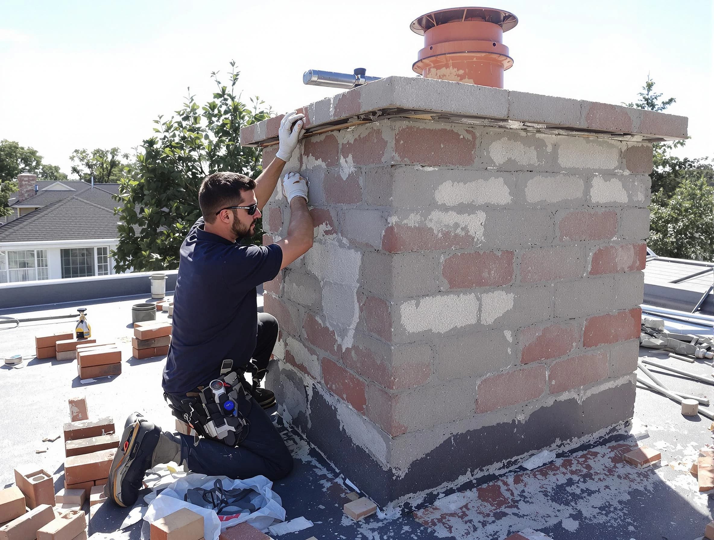 Advanced chimney repair process by Monroe Chimney Sweep in Monroe, NJ