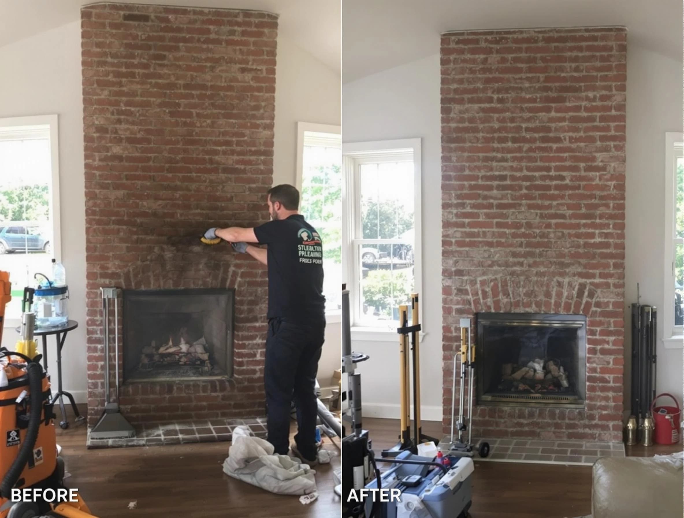 Finished chimney sweeping service by Monroe Chimney Sweep in Monroe, NJ