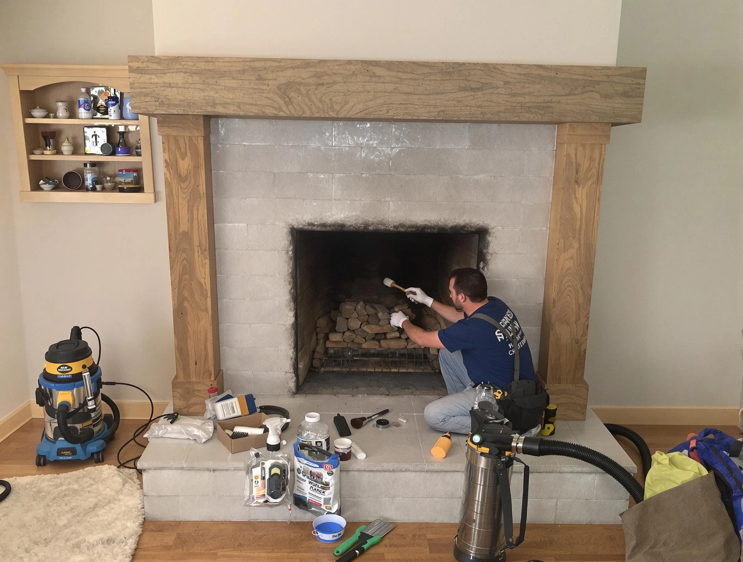 Detailed creosote removal process by Monroe Chimney Sweep in Monroe, NJ