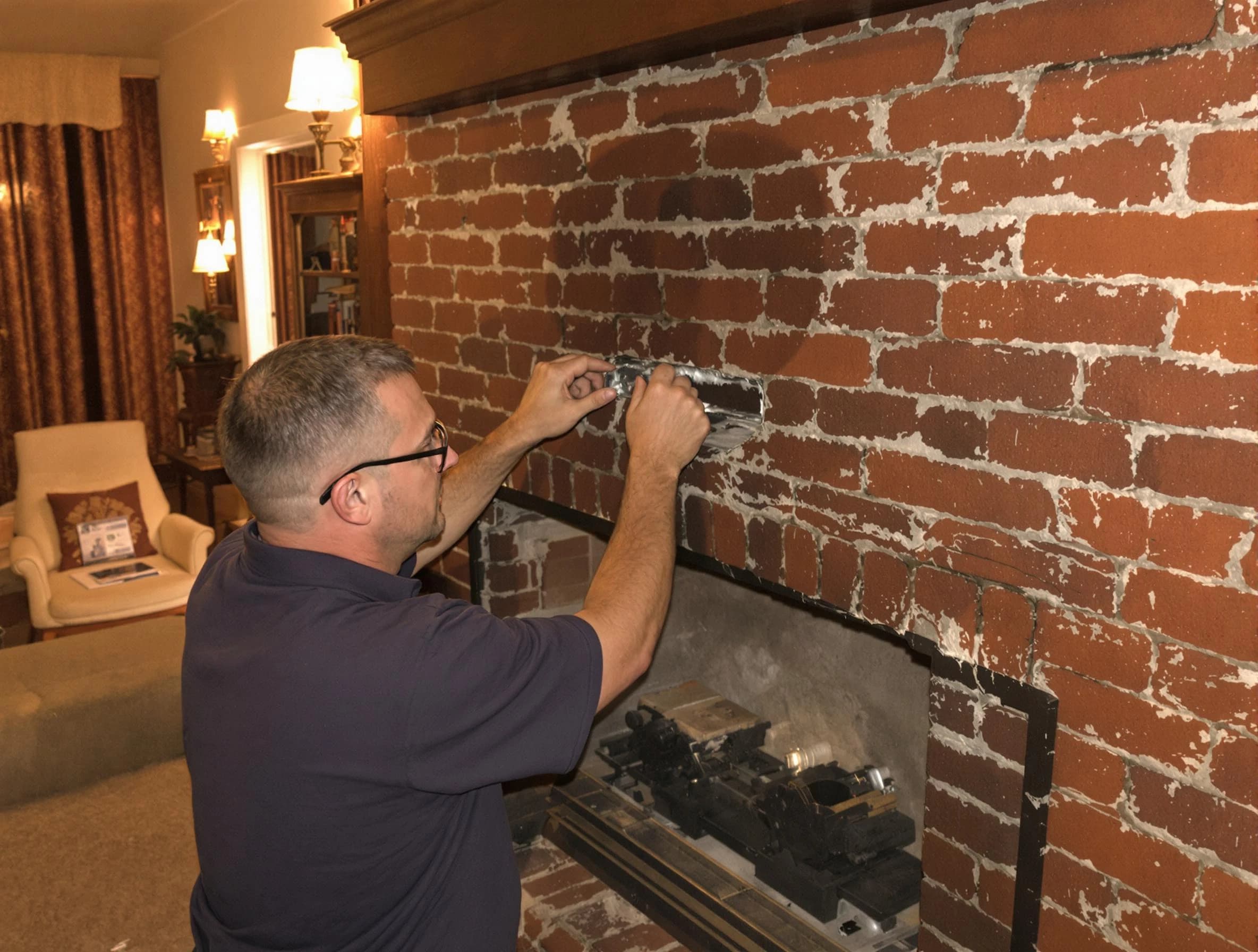 Monroe Chimney Sweep expert fixing a fireplace in Monroe, NJ